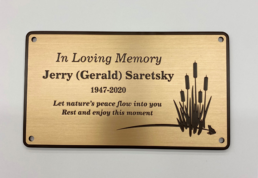 Etched Bronze Plaque